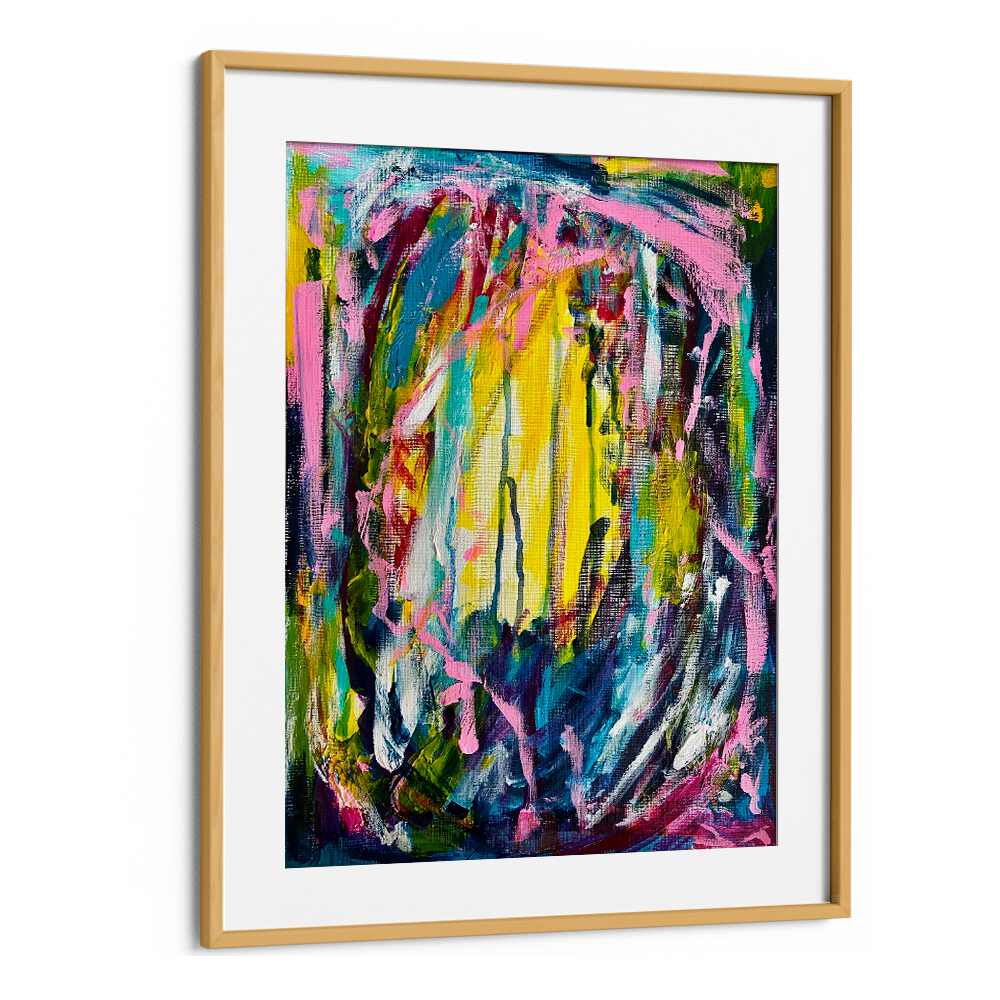 euphoria abstract paintings in Black Frame With Mount