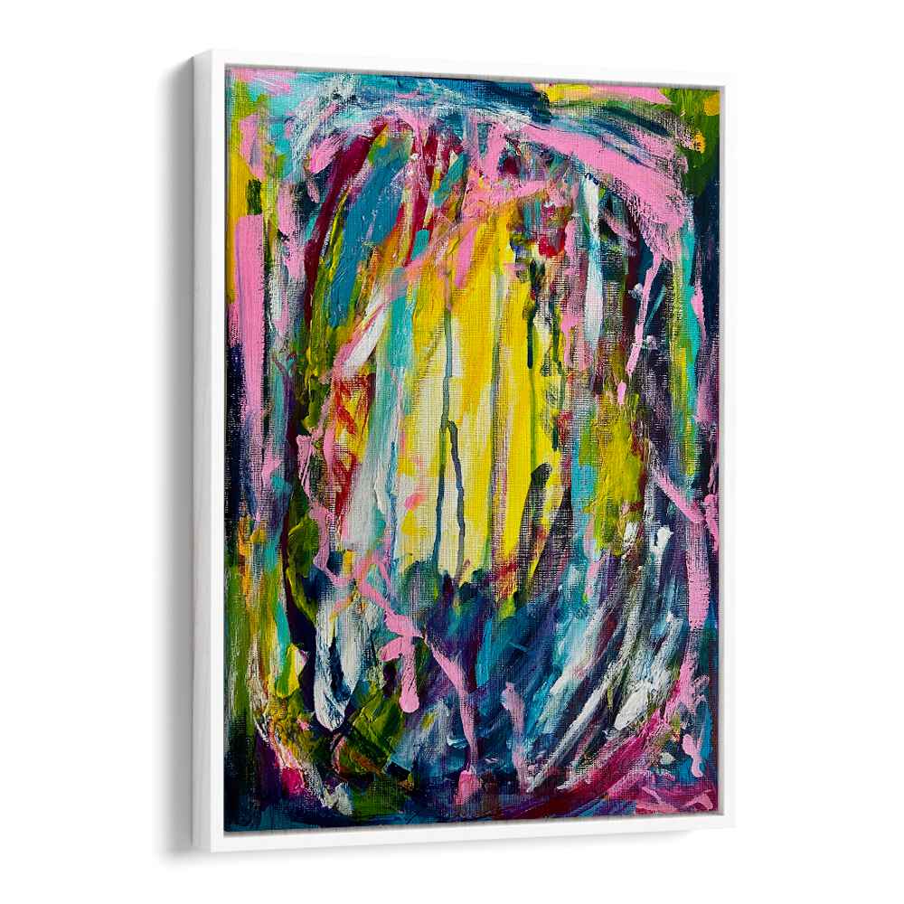 euphoria abstract paintings in White Floater Frame