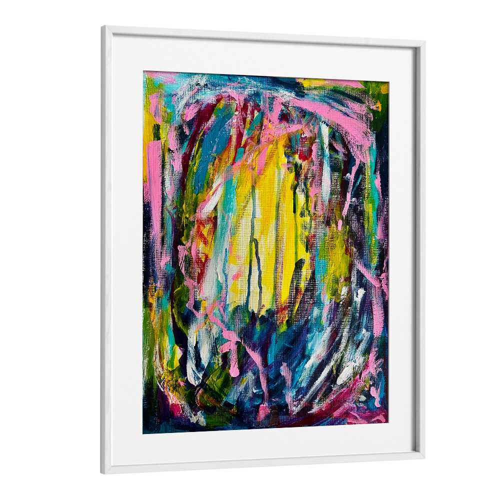 euphoriaabstract paintings in White Frame With Mount