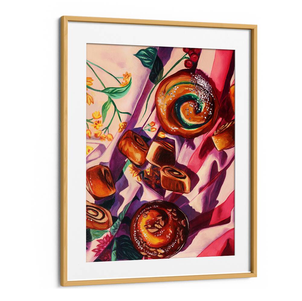 evening jazz kitchen posters in Oak Wood Frame With Mount