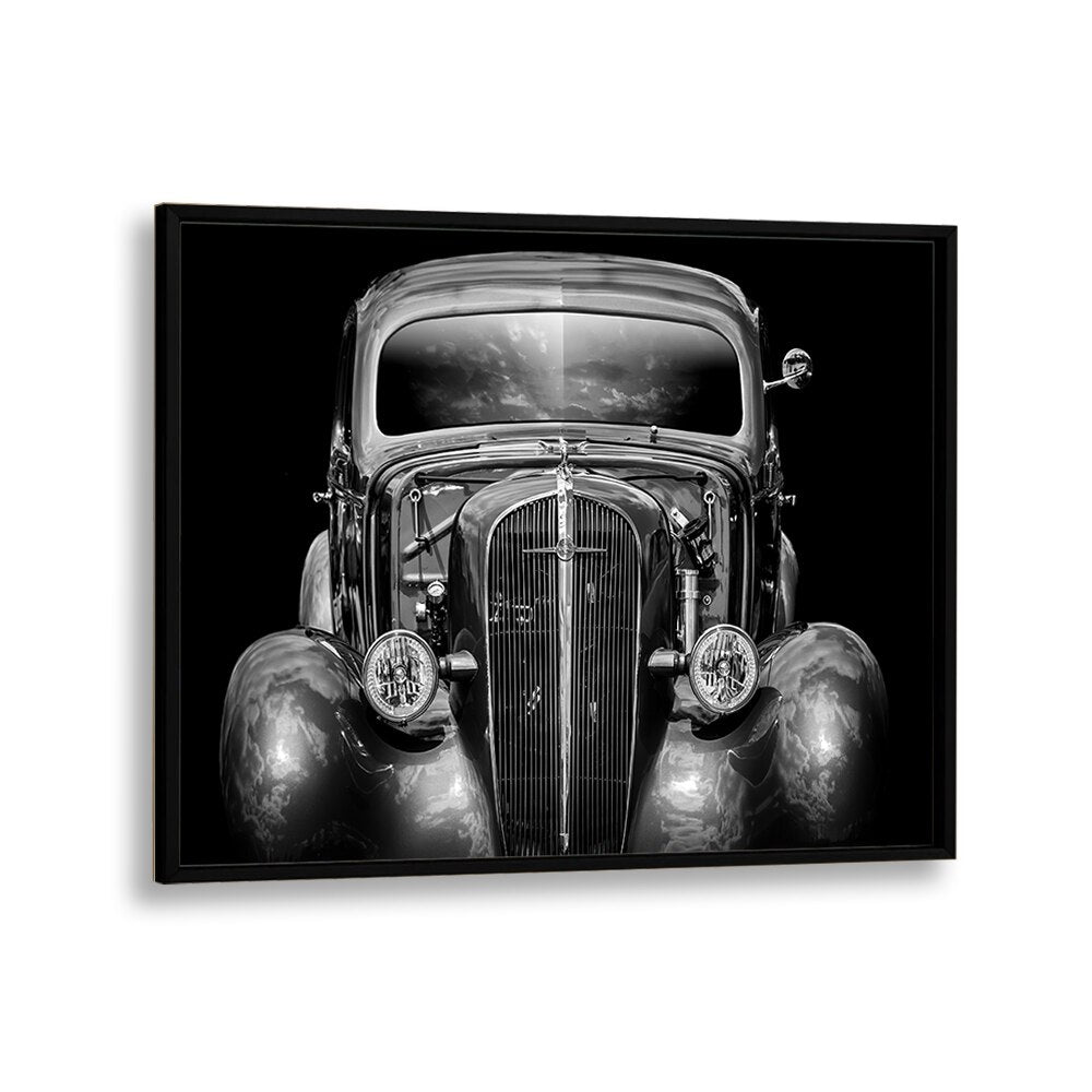 excalibur car poster in Black Plain Frame