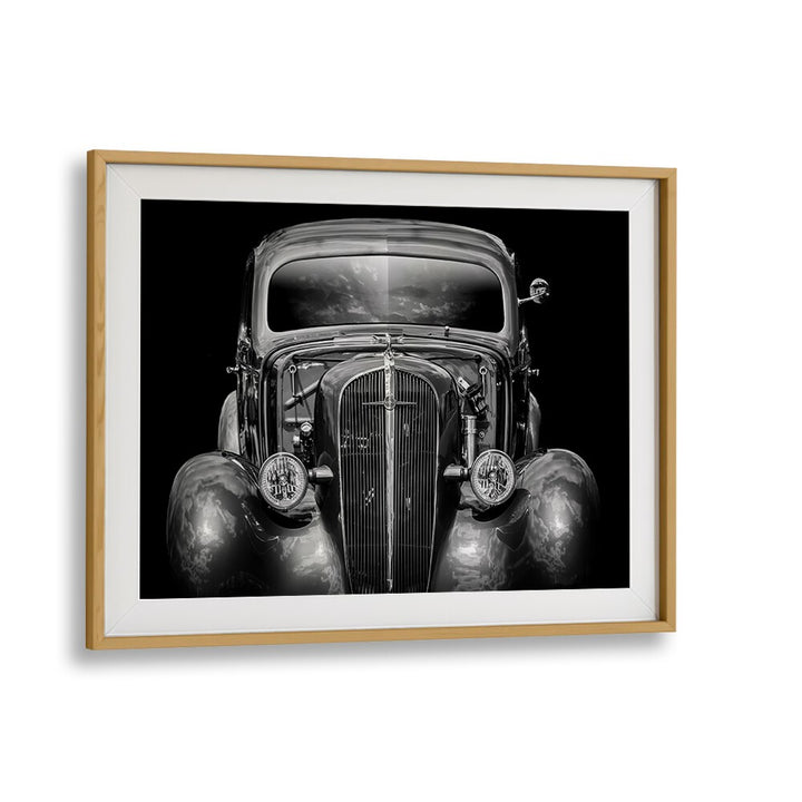 excalibur car poster in Oak Wood Frame With Mount