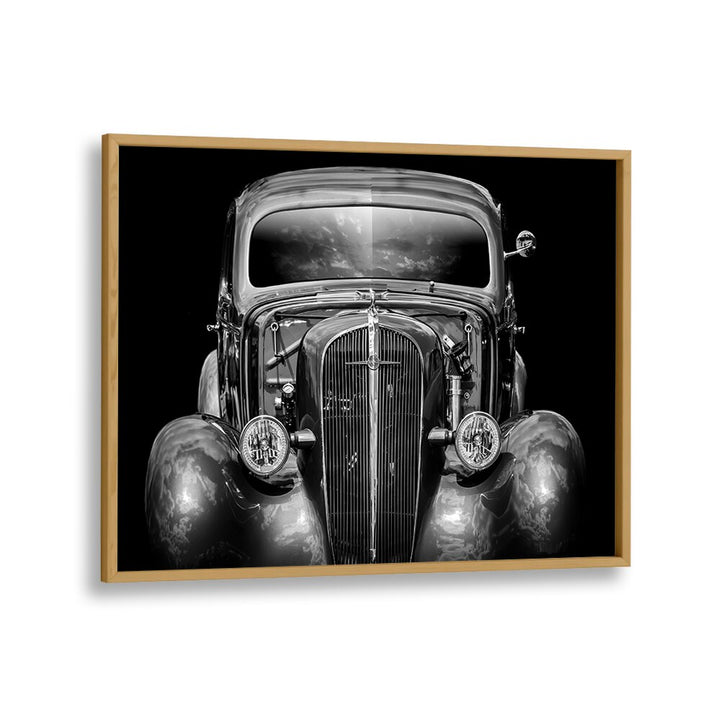 excalibur car poster in Oak Wood Plain Frame