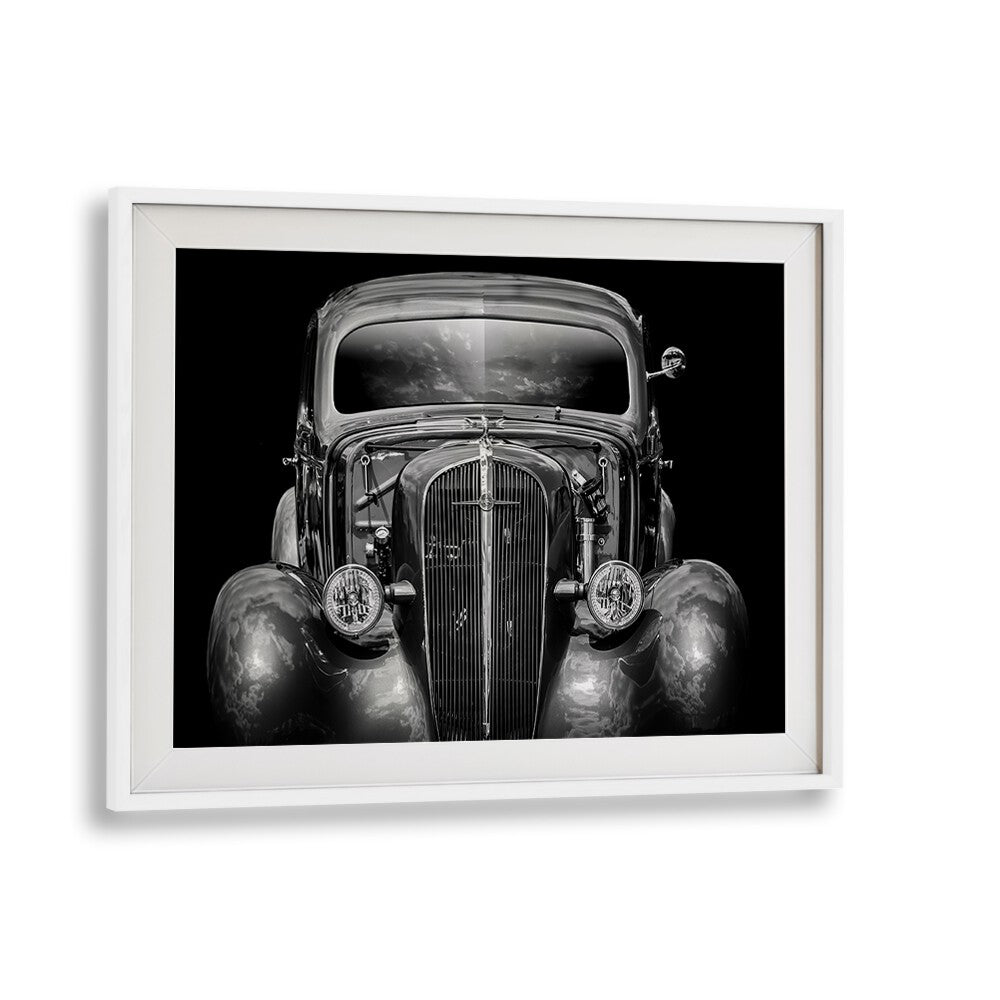 excalibur car poster in White Frame With Mount