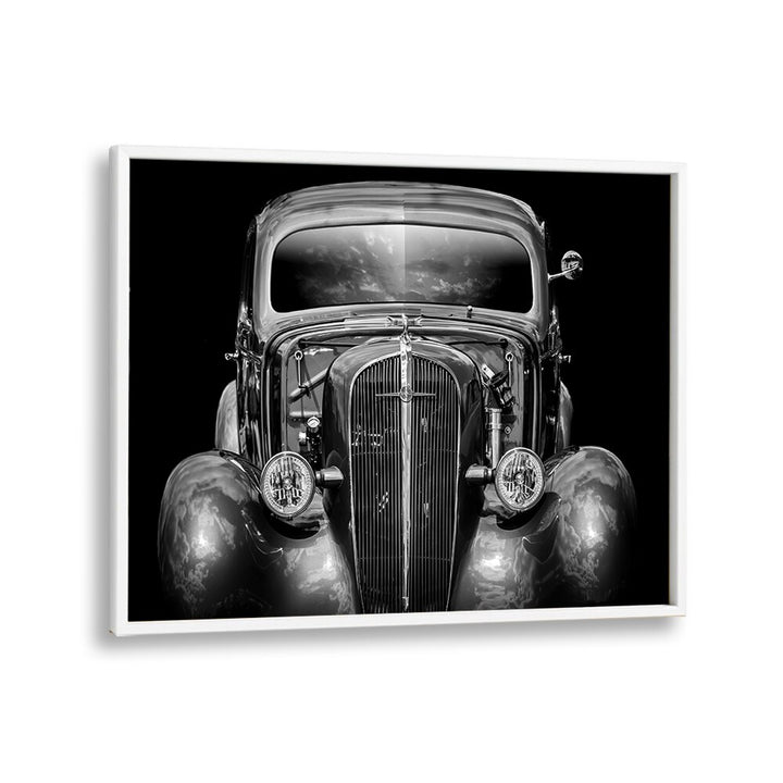 excalibur car poster in White Plain Frame