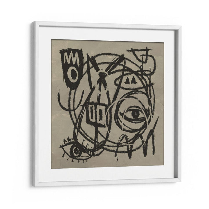 expressed by dan hobday abstract art abstract paintings in White Frame With Mount