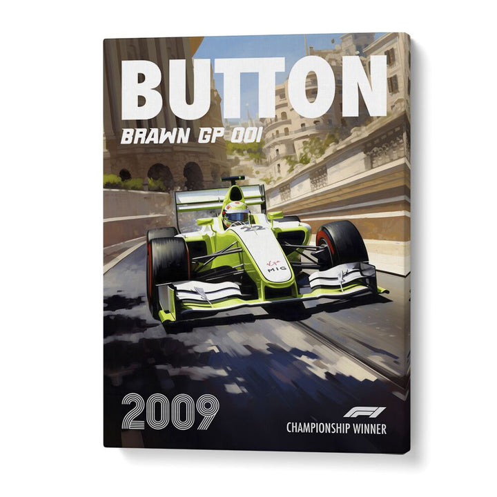 f1-button-brawn gp 001 car poster in Gallery Wrap