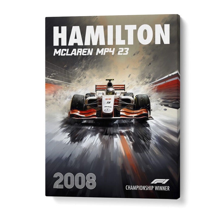 f1å-hamilton-mclaren mp4 23 car poster in Gallery Wrap