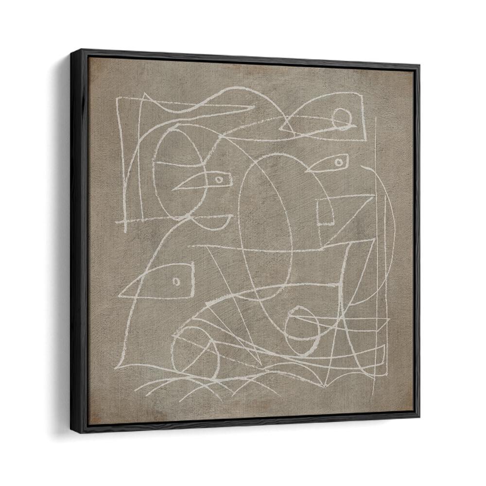 faces by dan hobday abstract art abstract paintings in Black Floater Frame