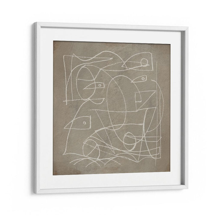 faces by dan hobday abstract art abstract paintings in White Frame With Mount