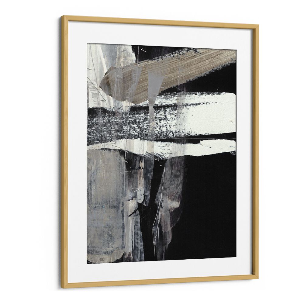 falling by dan hobday abstract art abstract paintings in Oak Wood Frame With Mount