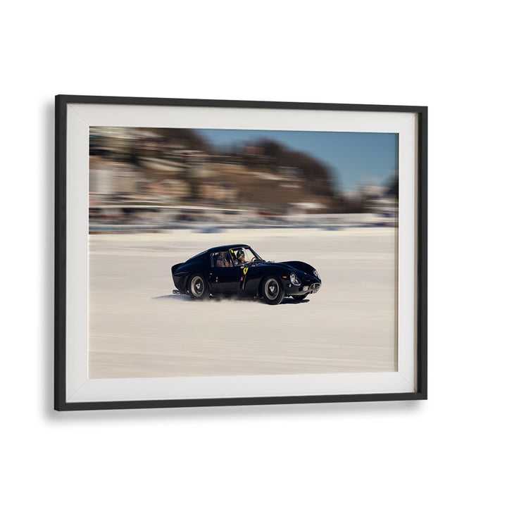 ferrari 250 gto car poster in Black Frame With Mount