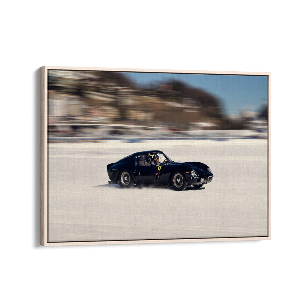 ferrari 250 gto car poster in Oak Wood Floater Frame