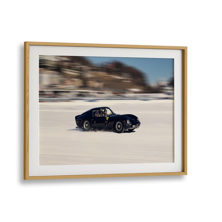 ferrari 250 gto car poster in Oak Wood Frame With Mount