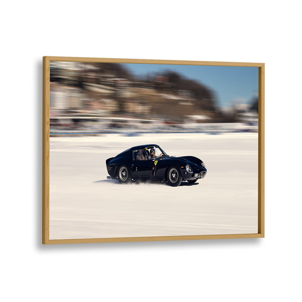 ferrari 250 gto car poster in Oak Wood Plain Frame