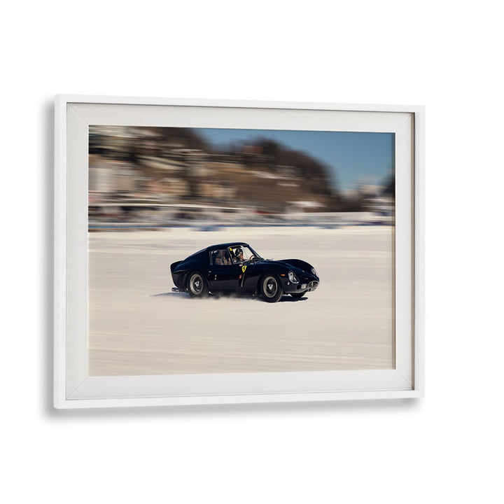 ferrari 250 gto car poster in White Frame With Mount