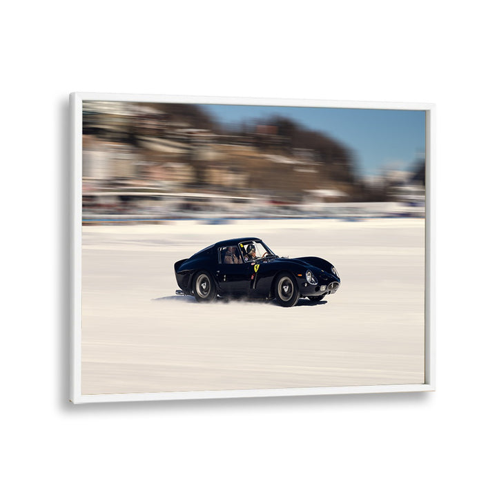 ferrari 250 gto car poster in White Plain Frame