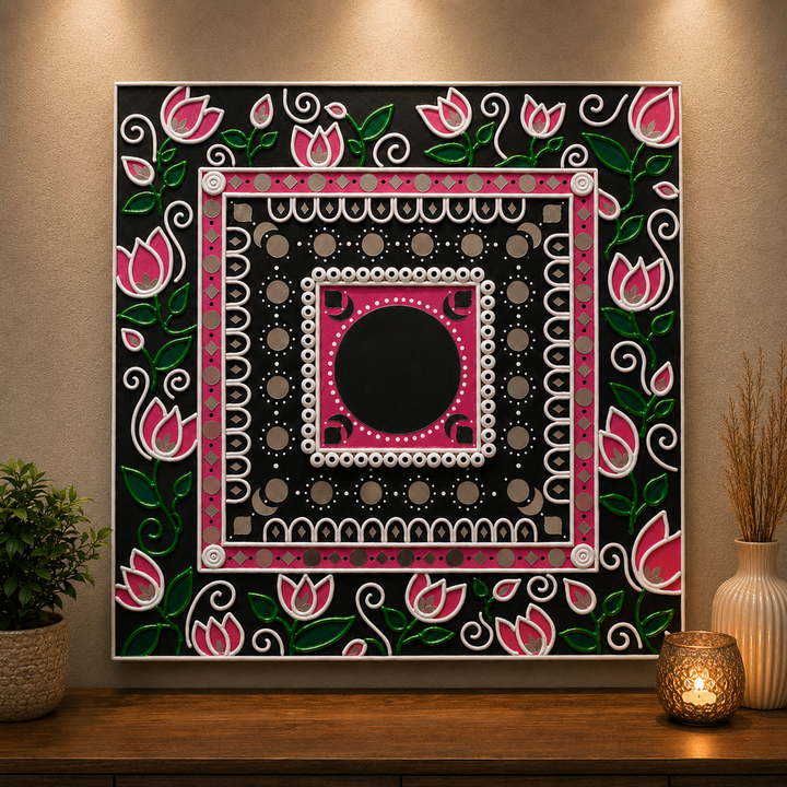 BLUSH BLOOM MIRROR, HANDMADE ARTWORKS