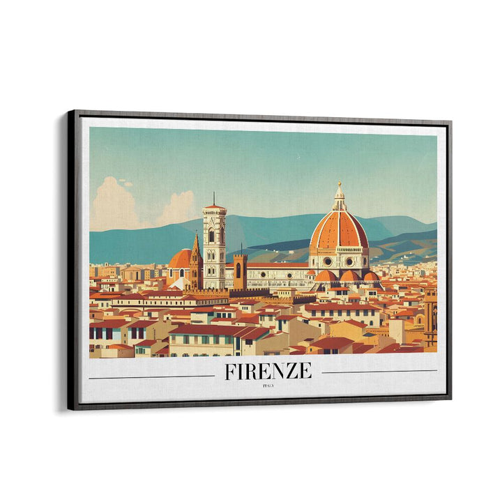 firenze-italy travel posters in Black Floater Frame
