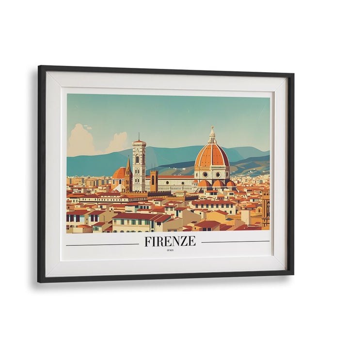 firenze-italy travel posters in Black Frame With Mount