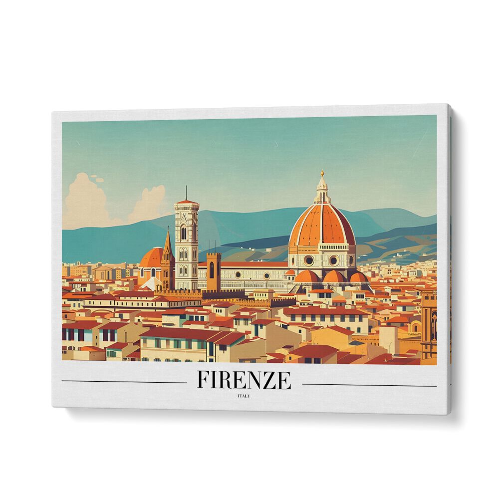 firenze-italy travel posters in Gallery Wrap