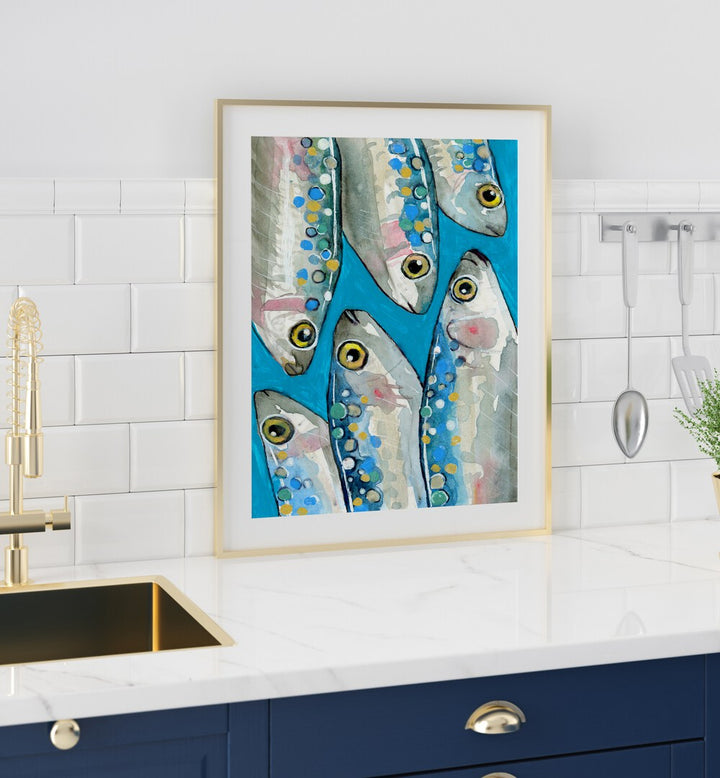 fishes by petra lidze kitchen posters Artwork I placed near marble