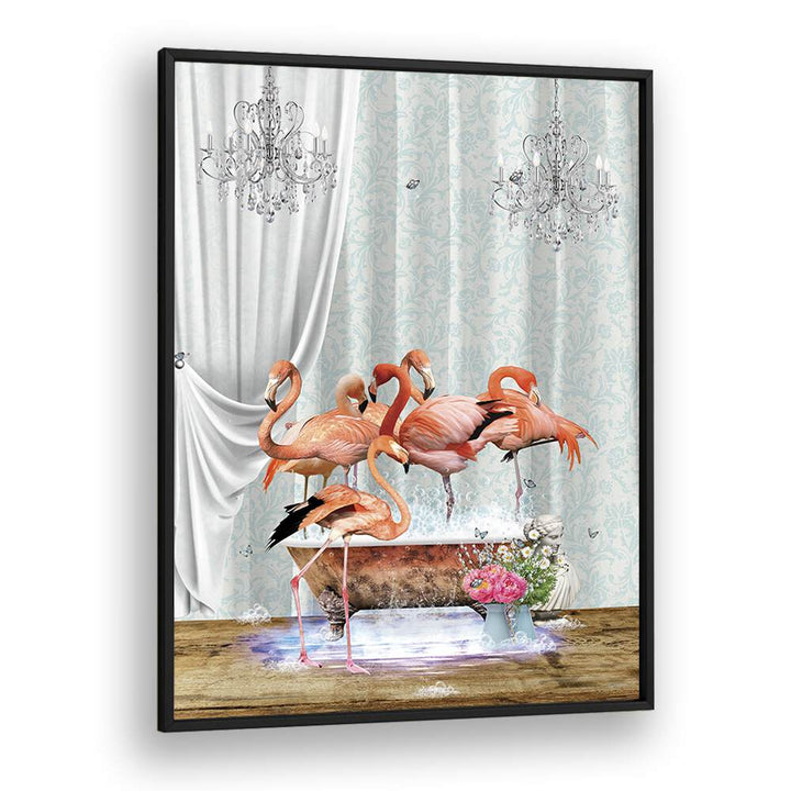 flamboyance a bubbles by sue skellern wall art prints in Black Plain Frame