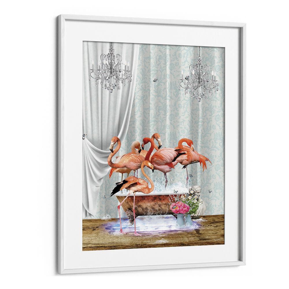 flamboyance a bubblesby sue skellern wall art prints in White Frame With Mount