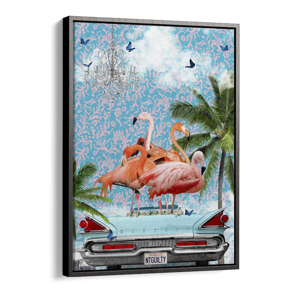 flamboyance california dream by sue skellern wall art prints in Black Floater Frame