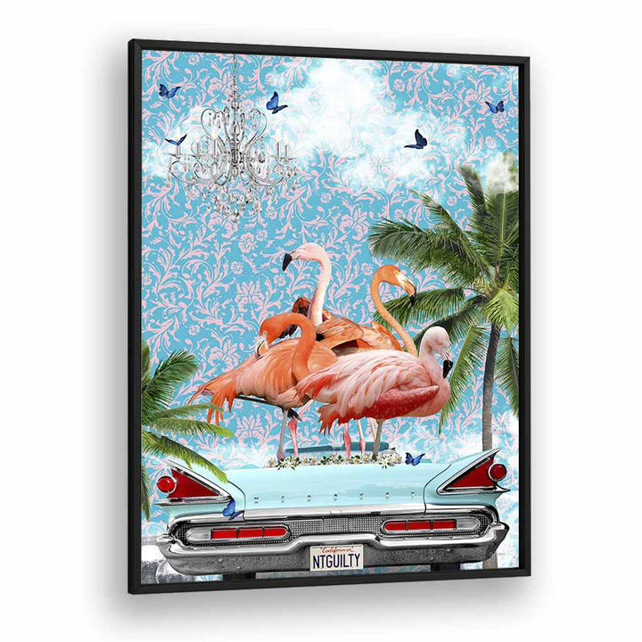 flamboyance california dream by sue skellern wall art prints in Black Plain Frame