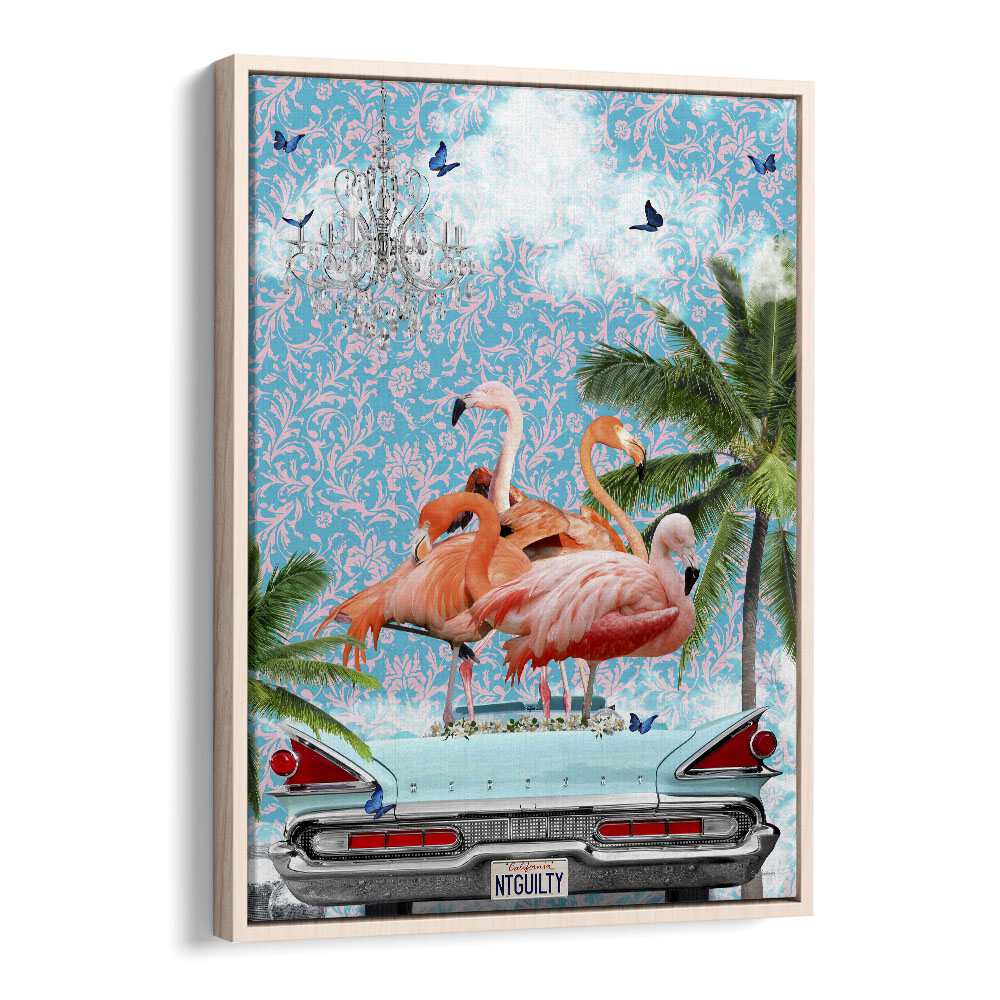 flamboyance california dream by sue skellern wall art prints in Oak Wood Floater Frame