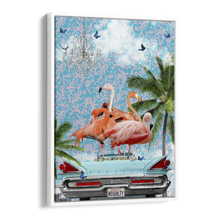 flamboyance california dream by sue skellern wall art prints in White Floater Frame