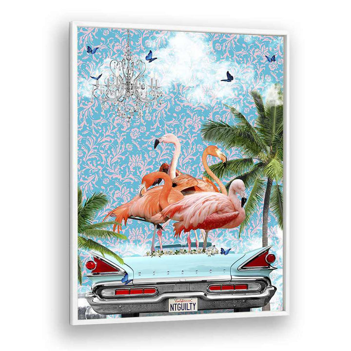 flamboyance california dream by sue skellern wall art prints in White Plain Frame