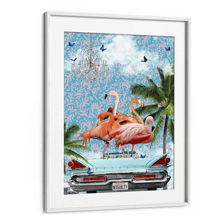 flamboyance california dreamby sue skellern wall art prints in White Frame With Mount