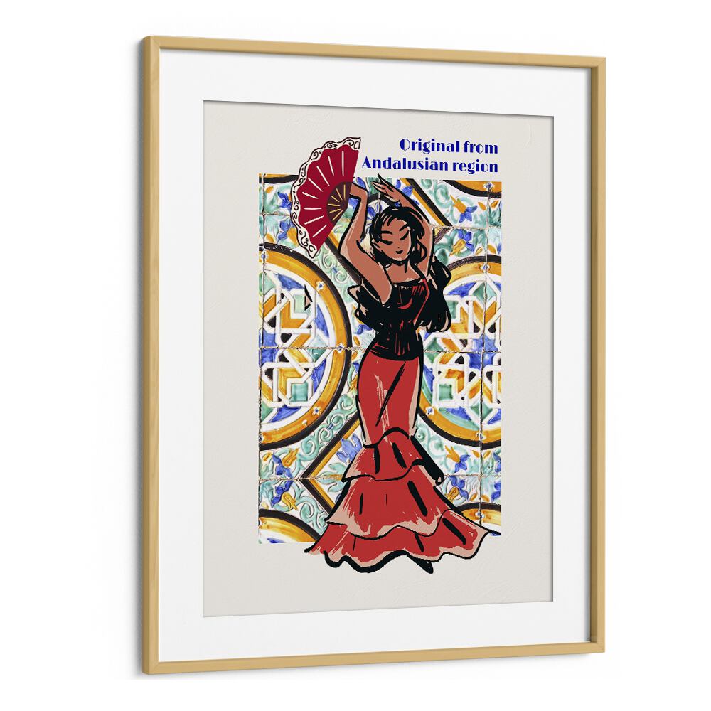 flamenco i kitchen posters kitchen art prints in Oak Wood Frame With Mount