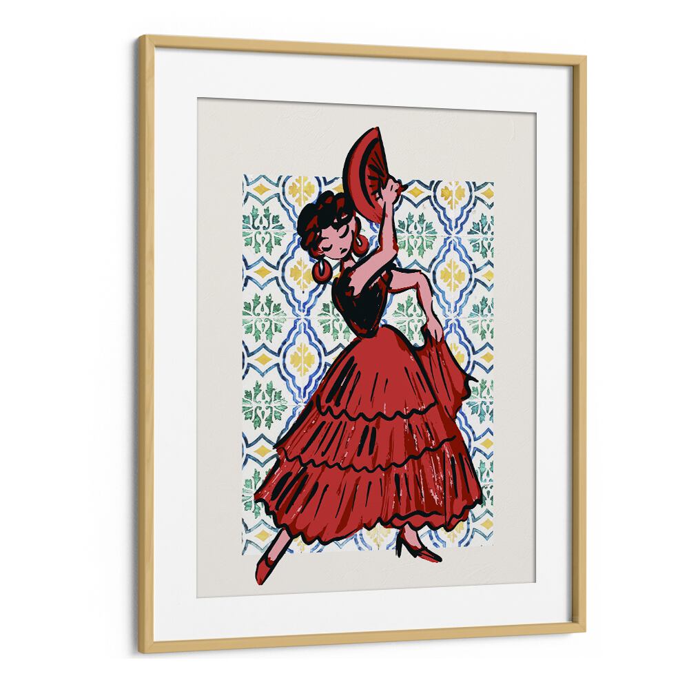 flamenco ii kitchen posters kitchen art prints in Oak Wood Frame With Mount