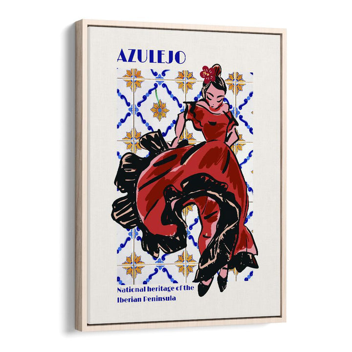 flamenco iii kitchen posters kitchen art prints in Oak Wood Floater Frame