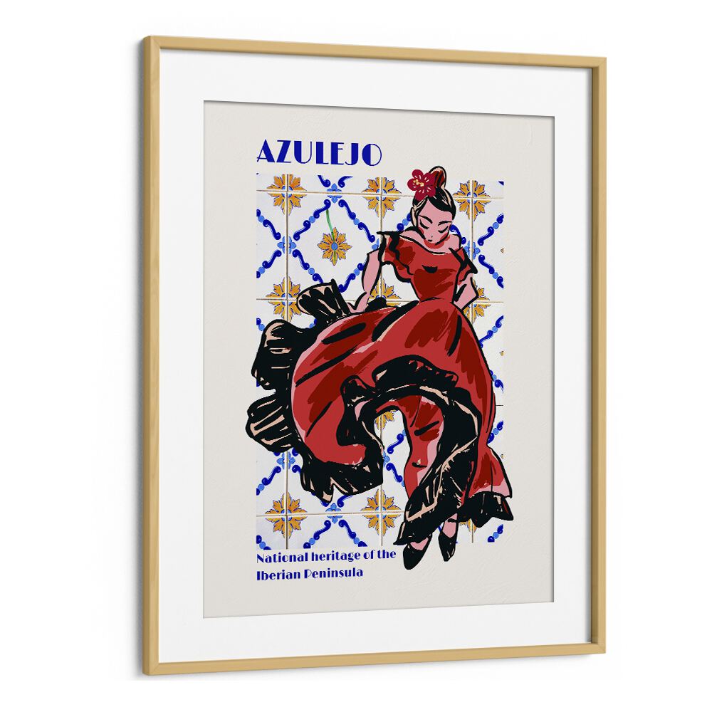 flamenco iii kitchen posters kitchen art prints in Oak Wood Frame With Mount