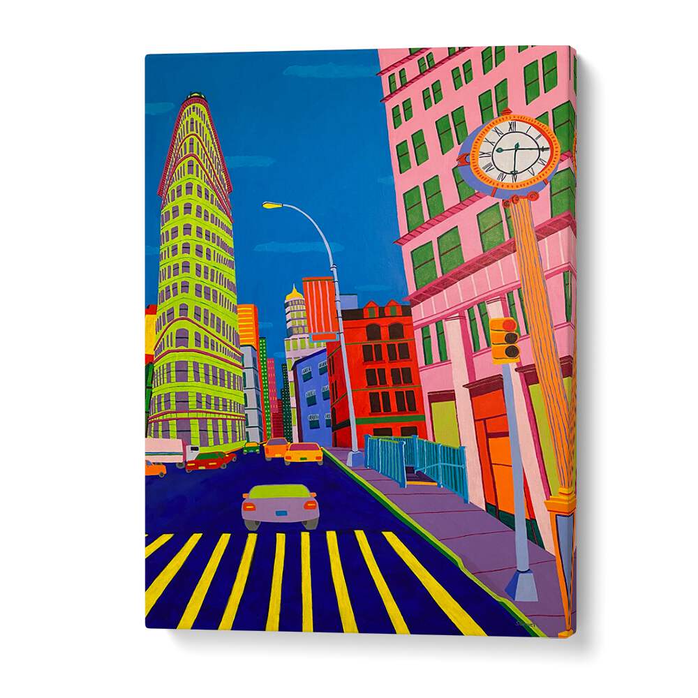 flatiron building landscape art prints in Gallery Wrap