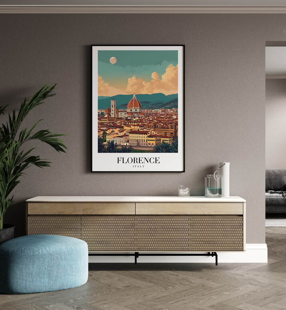 florence city travel posters Artwork I placed on a Wall 