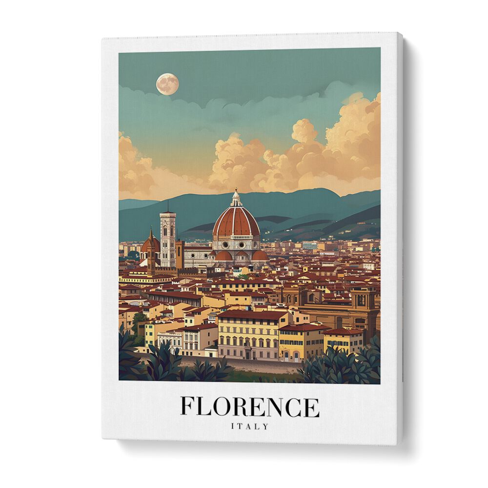 florence city travel posters in Gallery Wrap