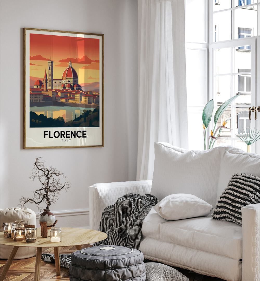 florence-italy II travel posters Artwork II placed on a Wall 