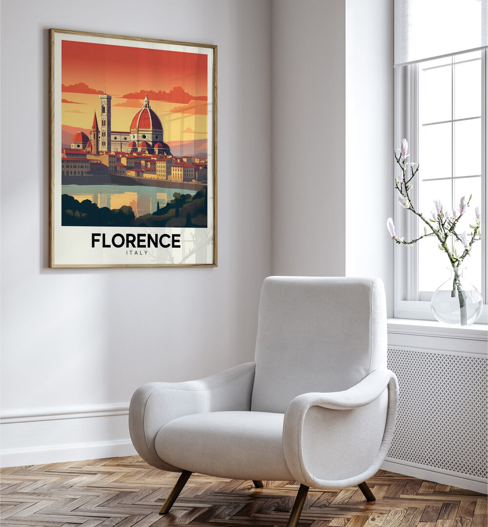 florence-italy II travel posters Artwork IV placed on a Wall 