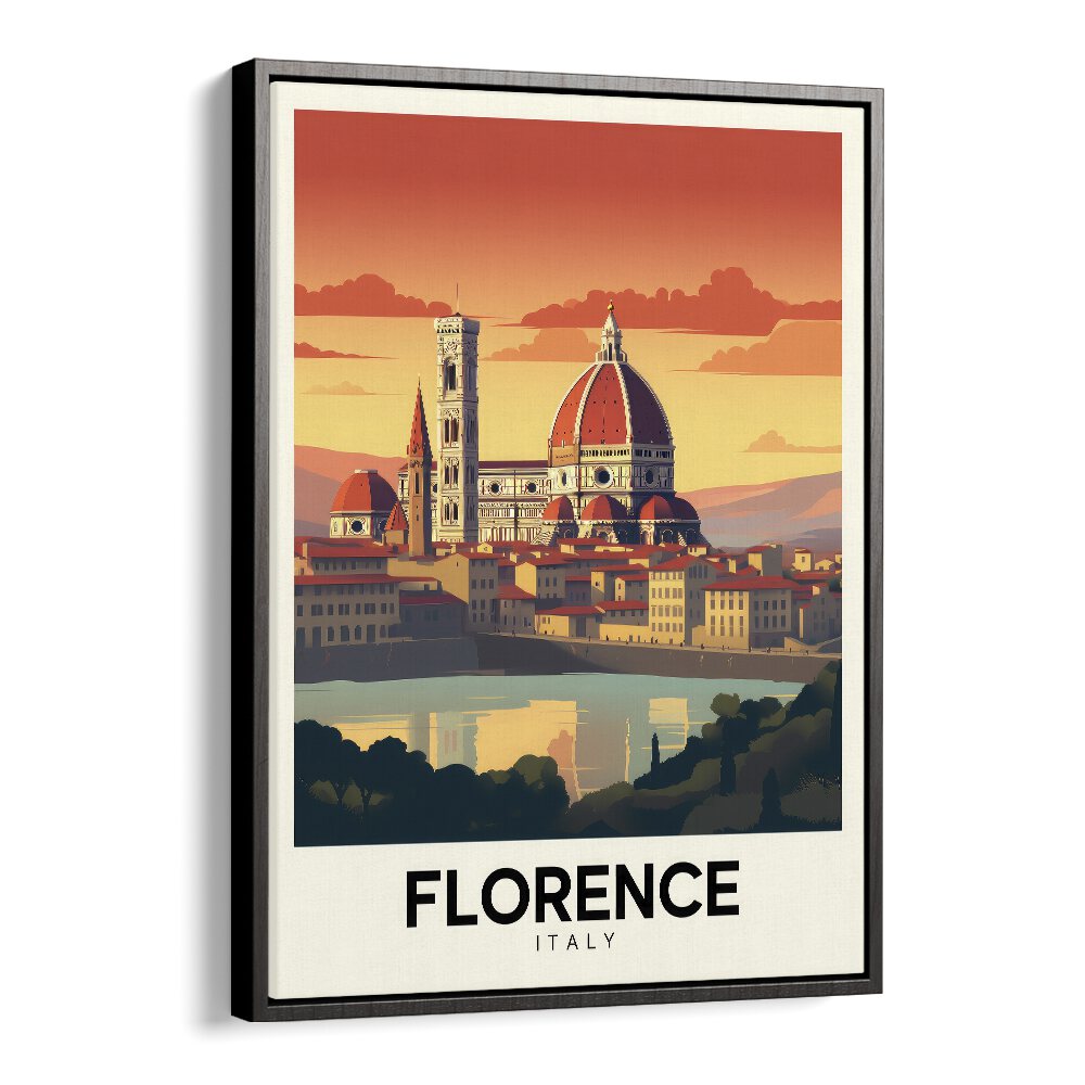 florence-italy II travel posters in Black Floater Frame