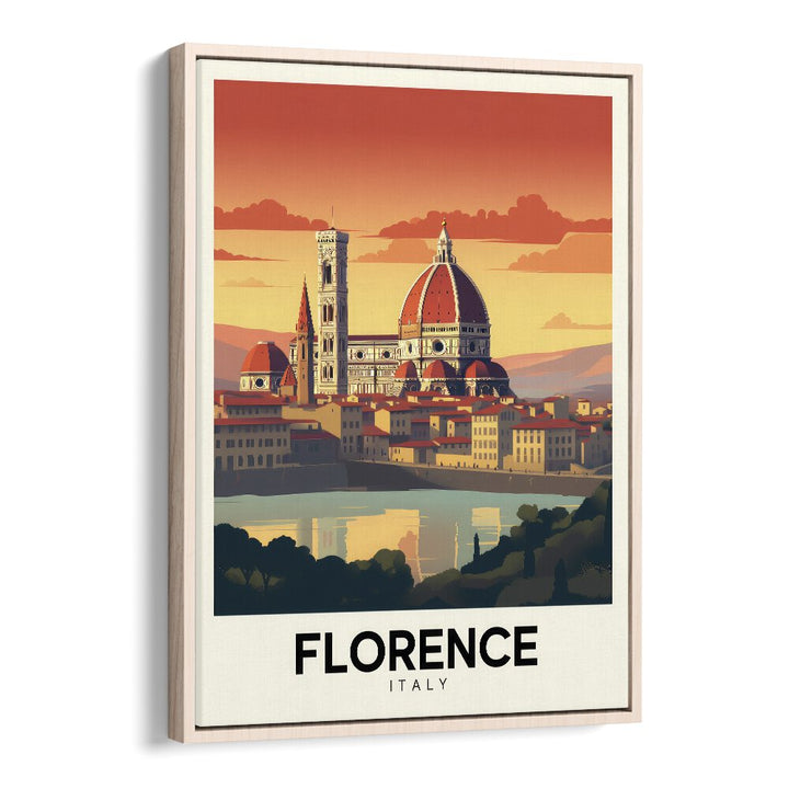 florence-italy II travel posters in Oak Wood Floater Frame