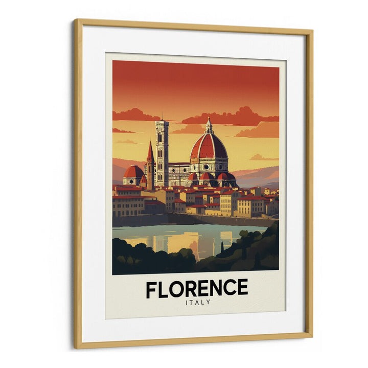 florence-italy II travel posters in Oak Wood Frame With Mount