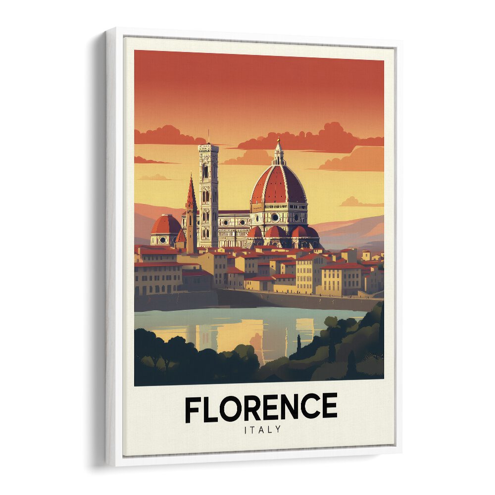 florence-italy II travel posters in White Floater Frame