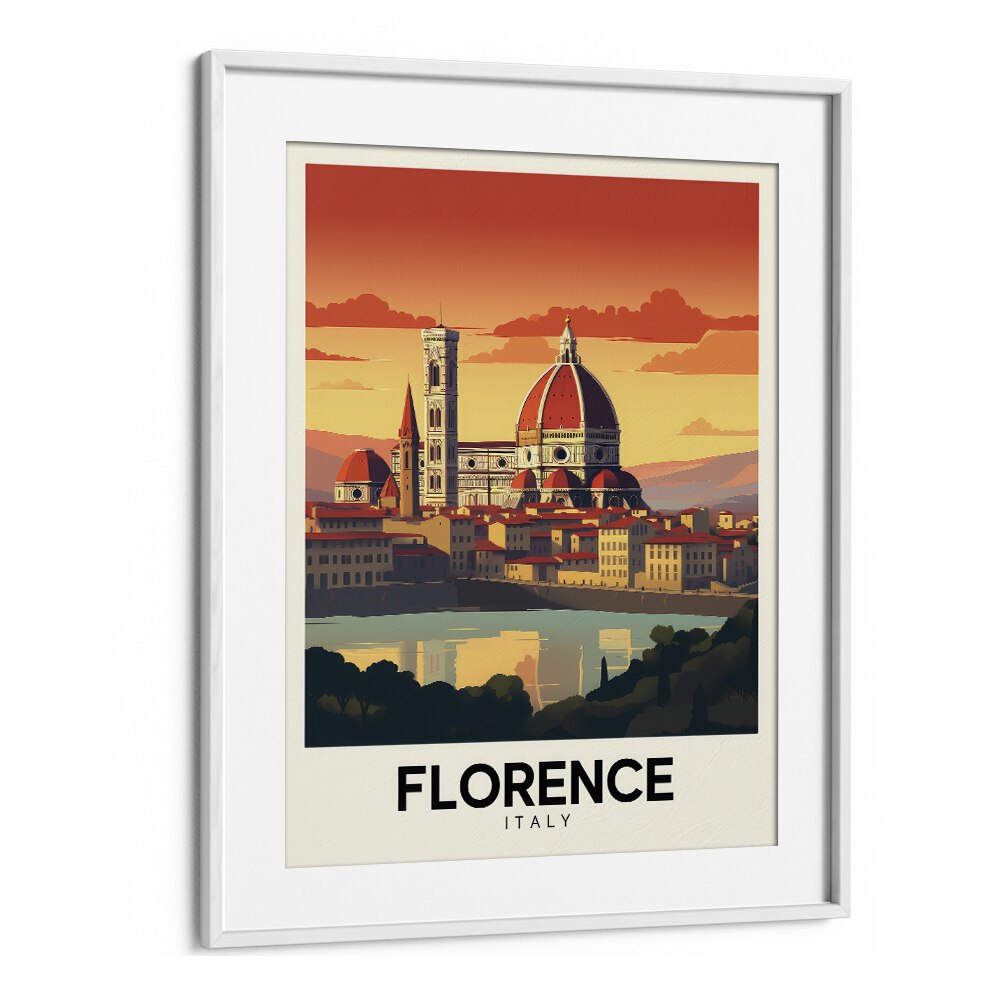 florence-italy II travel posters in White Frame With Mount