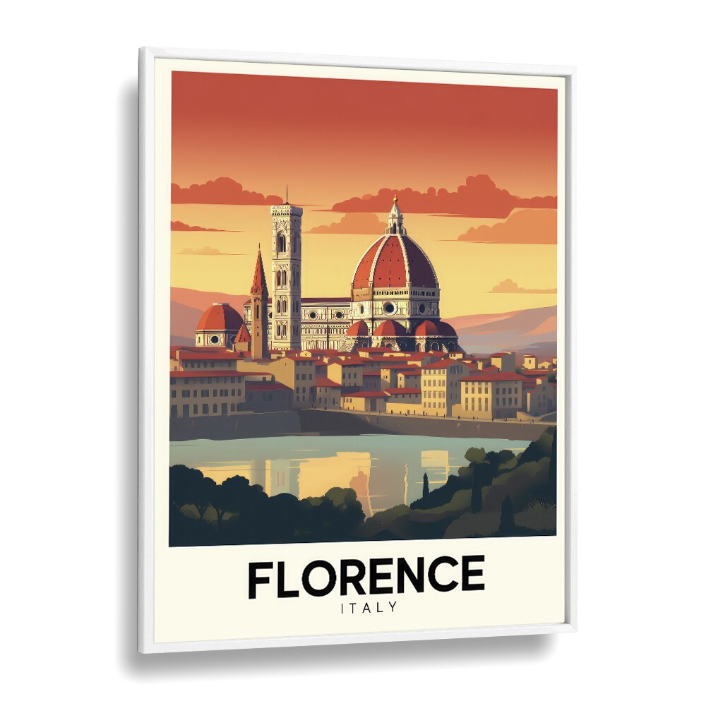 florence-italy II travel posters in White Plain Frame