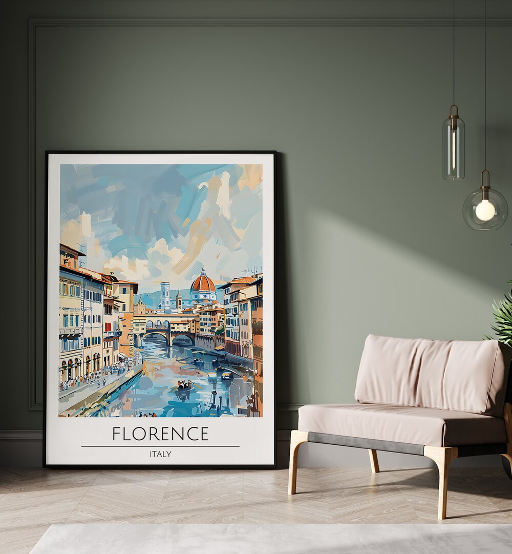 florence-italy travel posters Artwork I placed on a Wall